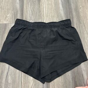 Athletic Works Black Athletic Shorts Lightweight Elastic Waist